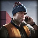 Skier portrait